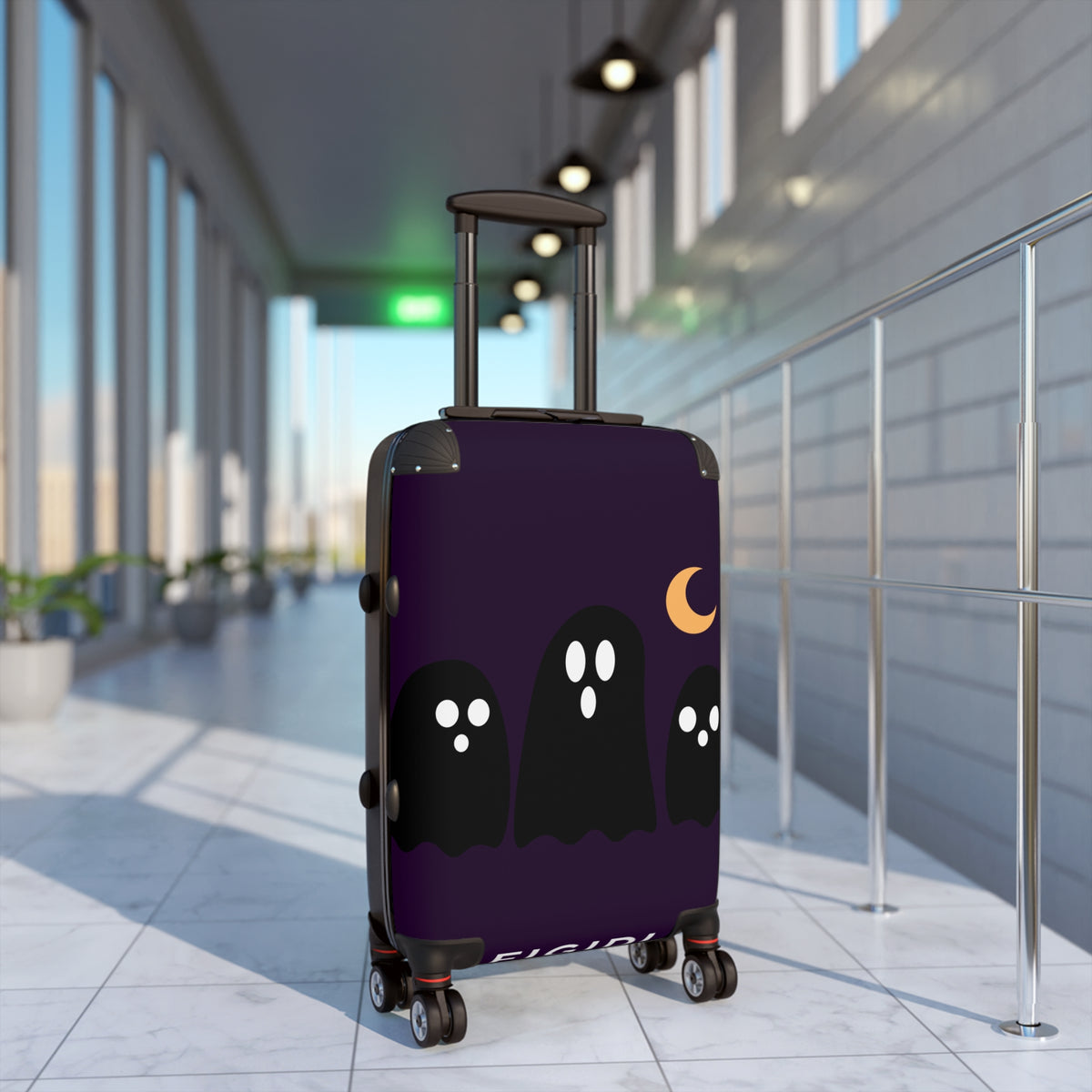 Ghost Trio Carry-On Suitcase — Cute Halloween Travel Luggage