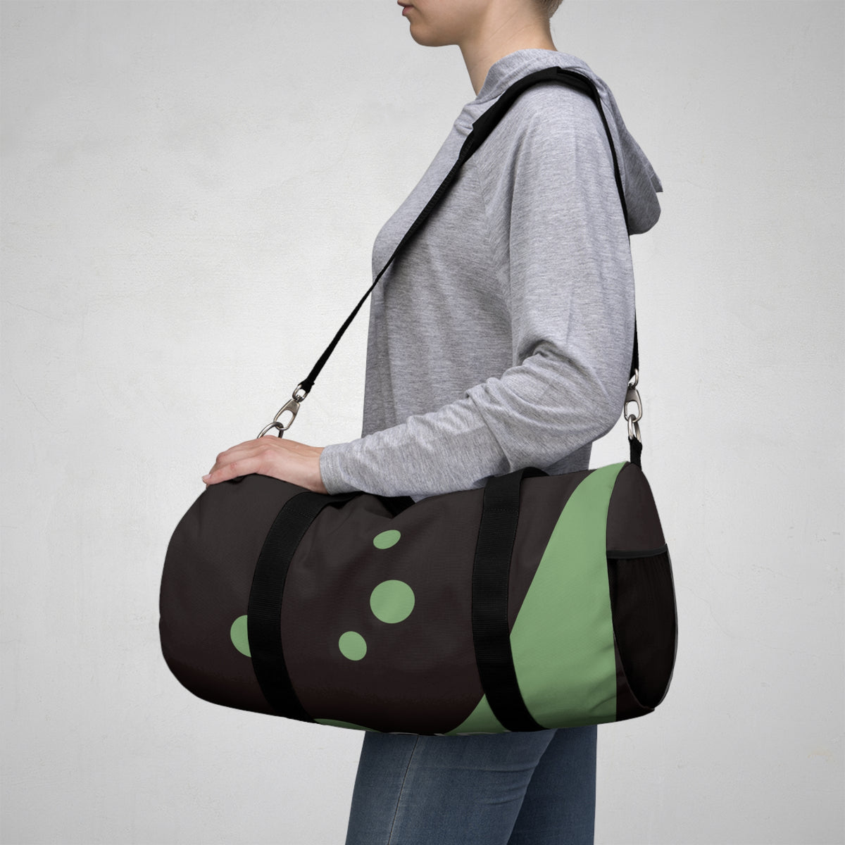 Green Dot Minimalist Duffel Bag — Travel Gym Weekend Bag
