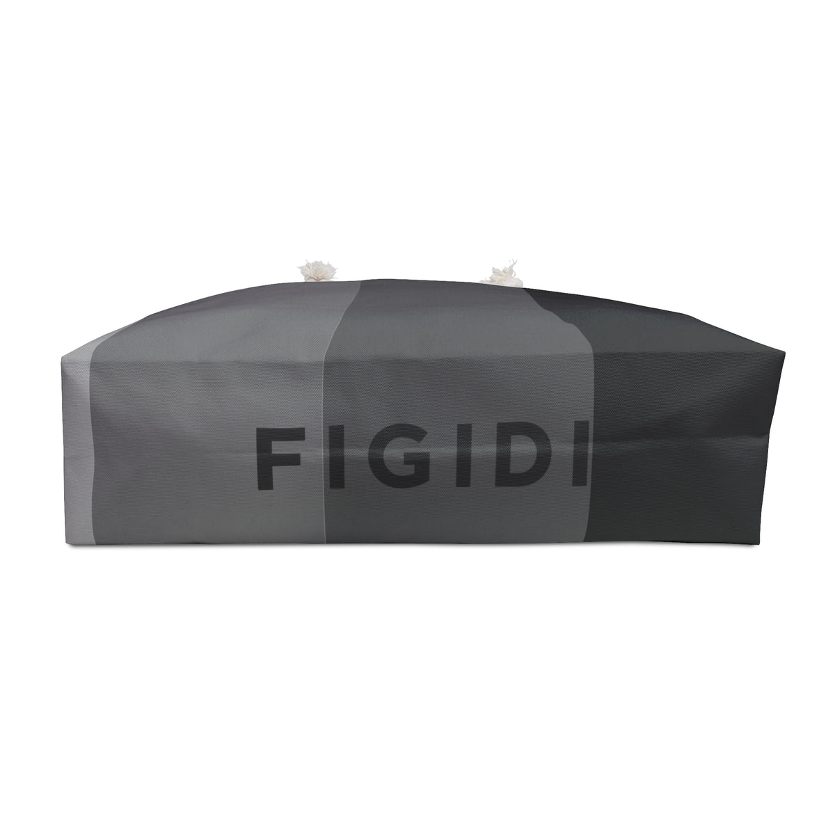Gray Gradient Weekender Bag — Large Striped Travel Tote