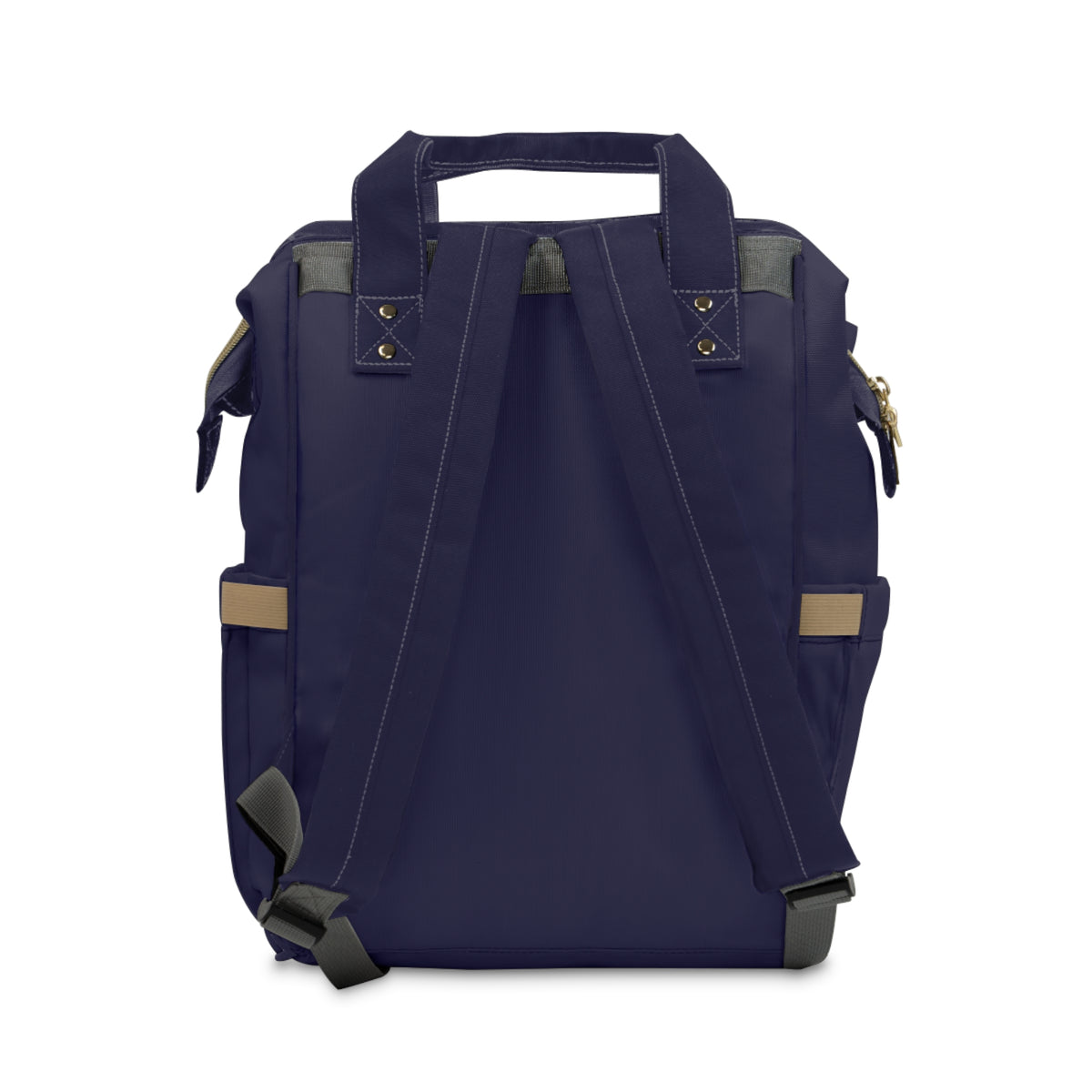 Multifunctional Diaper Backpack — Navy Baby Care Bag with Waterproof Front Pocket