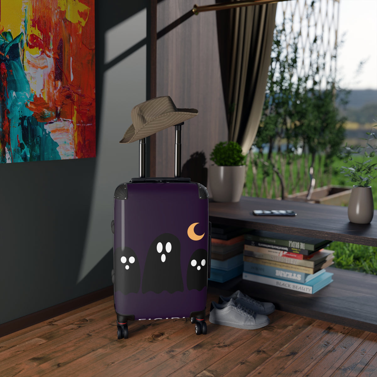 Ghost Trio Carry-On Suitcase — Cute Halloween Travel Luggage