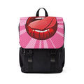 Pop Art Kiss Backpack – Pink Lip Print Casual Shoulder Backpack