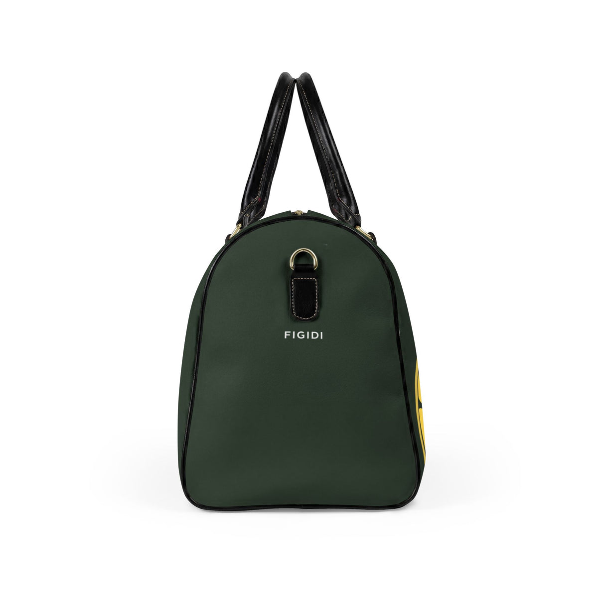 Lemon Slice Faux Leather Travel Bag — Green Weekend Duffle