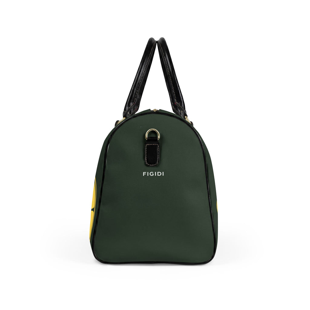 Lemon Slice Faux Leather Travel Bag — Green Weekend Duffle