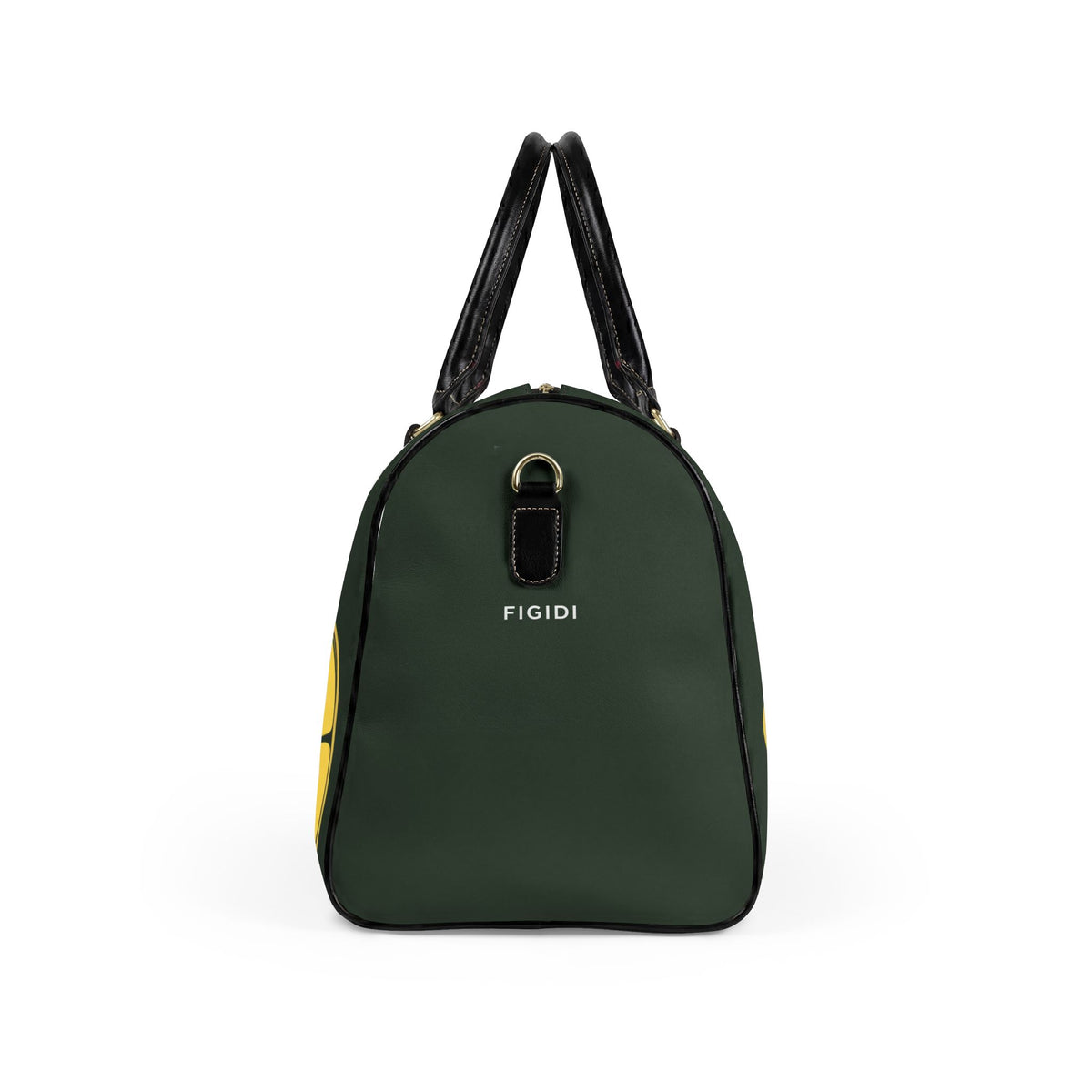 Lemon Slice Faux Leather Travel Bag — Green Weekend Duffle